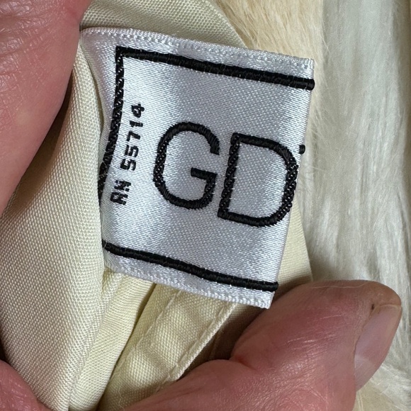 GDT Too NWOT Vintage Cream Rabbit Fur Vest Sz M - Picture 4 of 9